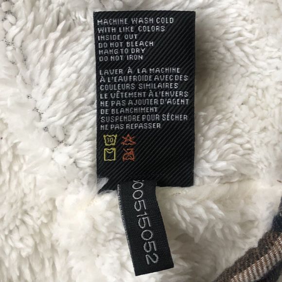 David Bitton Buffalo Brown Plaid Flannel Button Up Shacket Mens Medium Fleece - Picture 7 of 13